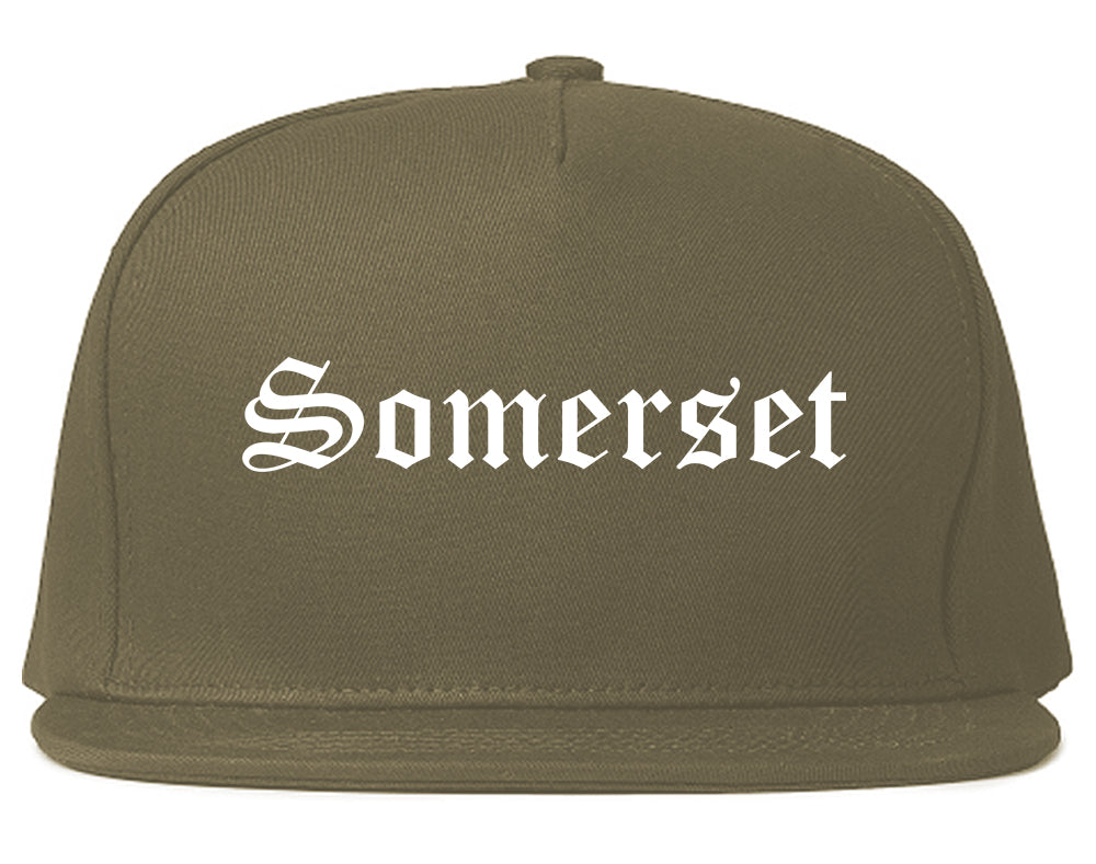 Somerset Pennsylvania PA Old English Mens Snapback Hat Grey