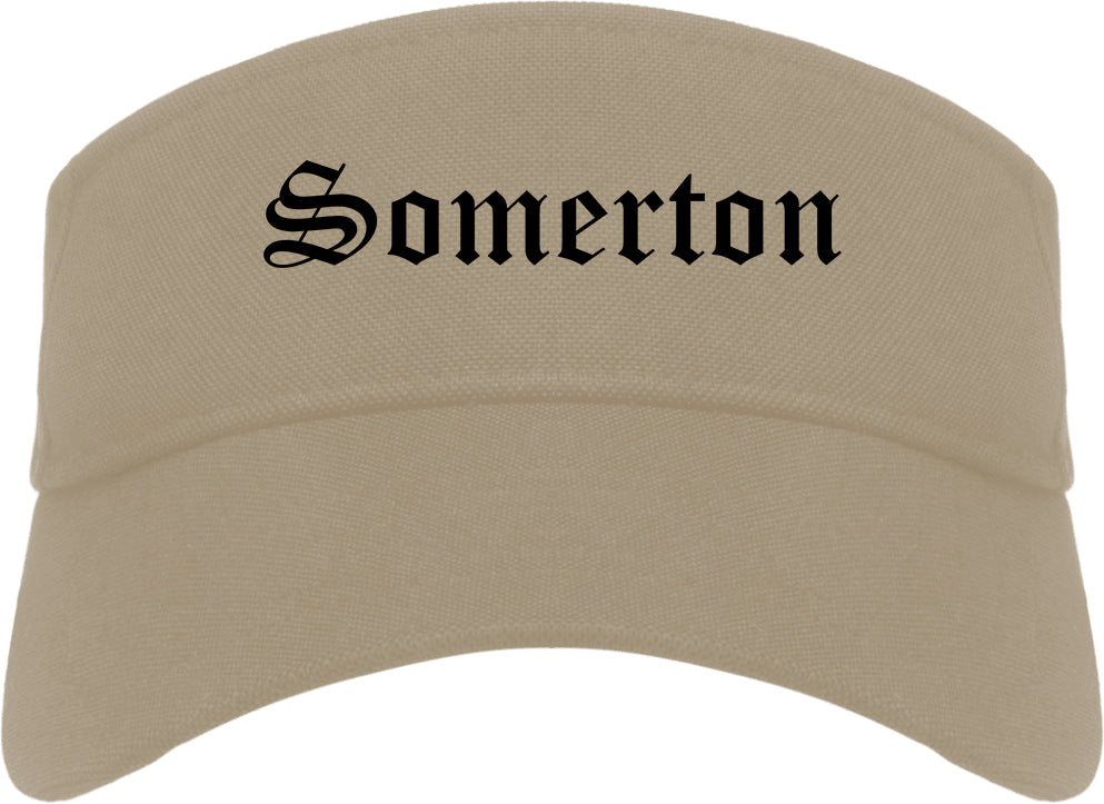 Somerton Arizona AZ Old English Mens Visor Cap Hat Khaki