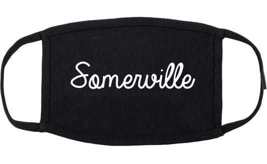 Somerville New Jersey NJ Script Cotton Face Mask Black