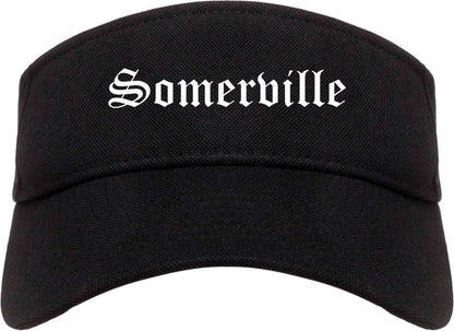Somerville New Jersey NJ Old English Mens Visor Cap Hat Black