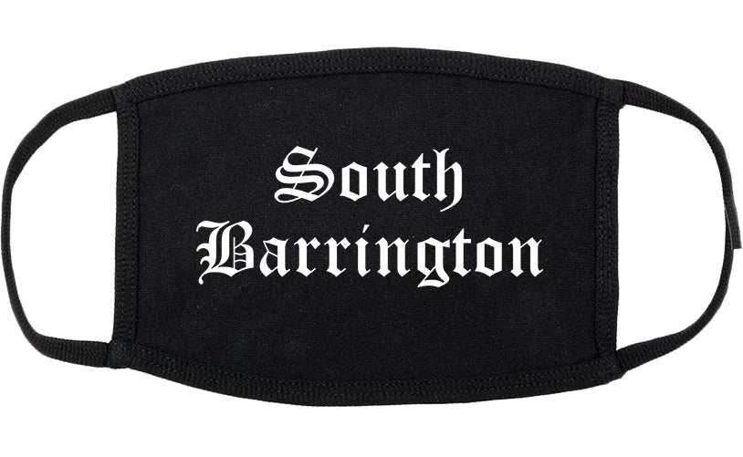 South Barrington Illinois IL Old English Cotton Face Mask Black