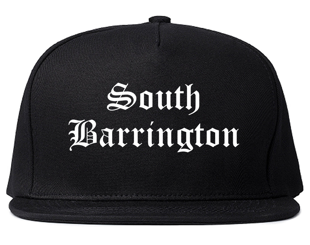 South Barrington Illinois IL Old English Mens Snapback Hat Black