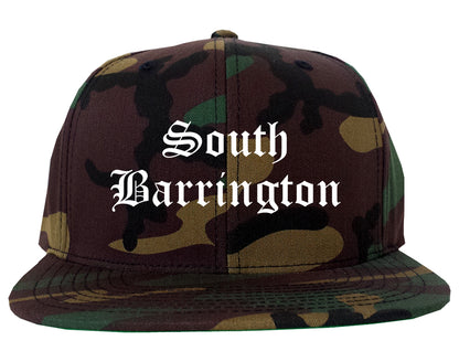 South Barrington Illinois IL Old English Mens Snapback Hat Army Camo