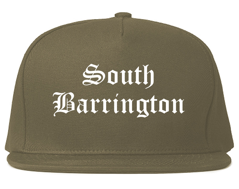 South Barrington Illinois IL Old English Mens Snapback Hat Grey