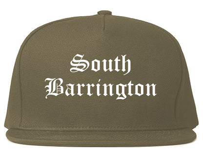 South Barrington Illinois IL Old English Mens Snapback Hat Grey