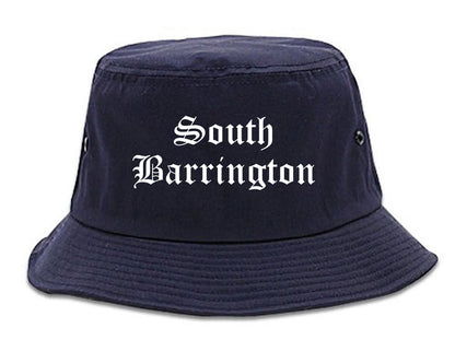 South Barrington Illinois IL Old English Mens Bucket Hat Navy Blue