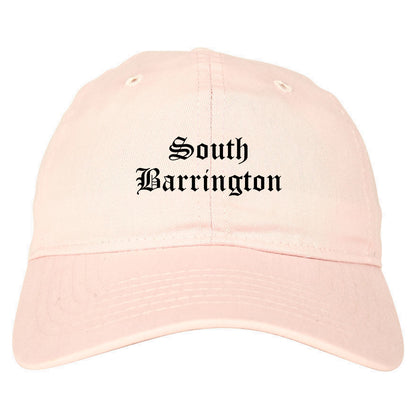 South Barrington Illinois IL Old English Mens Dad Hat Baseball Cap Pink
