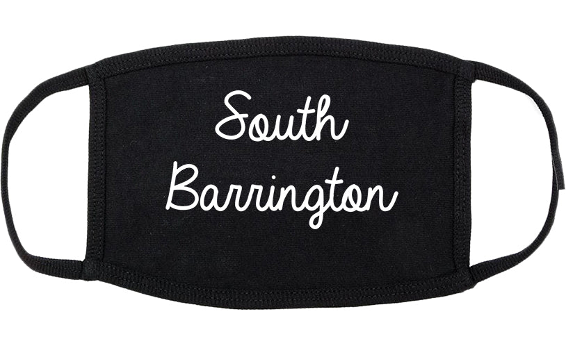 South Barrington Illinois IL Script Cotton Face Mask Black