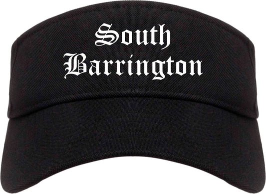 South Barrington Illinois IL Old English Mens Visor Cap Hat Black