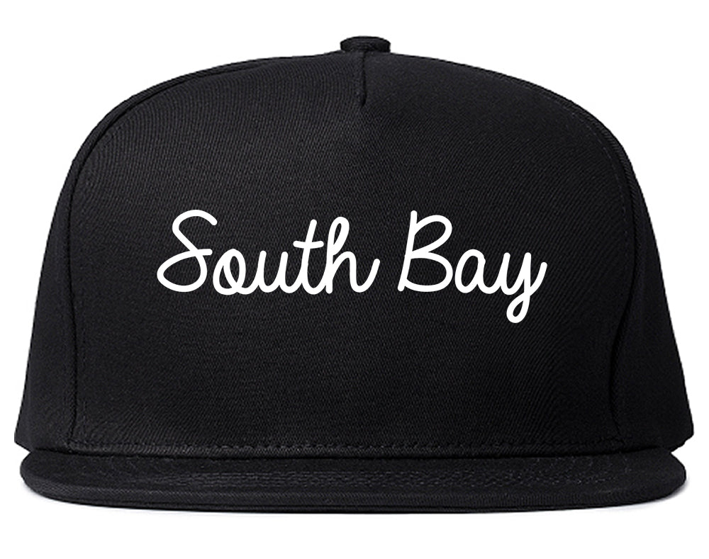 South Bay Florida FL Script Mens Snapback Hat Black
