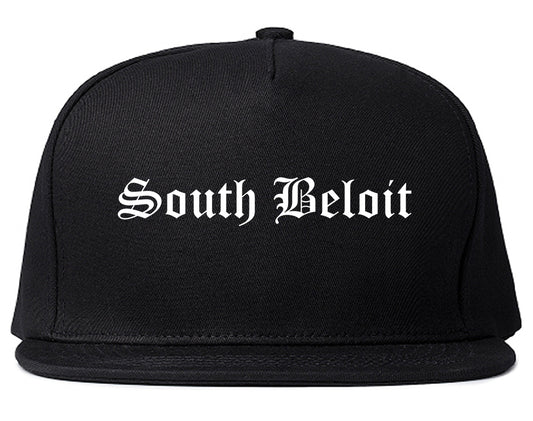 South Beloit Illinois IL Old English Mens Snapback Hat Black