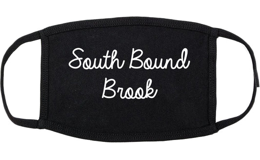 South Bound Brook New Jersey NJ Script Cotton Face Mask Black