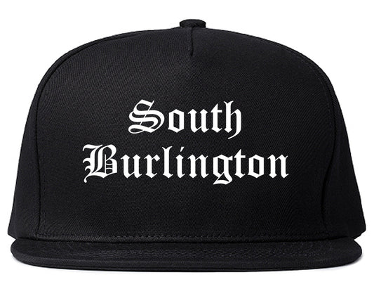 South Burlington Vermont VT Old English Mens Snapback Hat Black