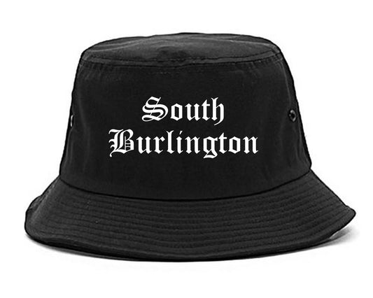 South Burlington Vermont VT Old English Mens Bucket Hat Black