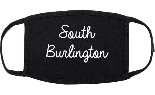 South Burlington Vermont VT Script Cotton Face Mask Black