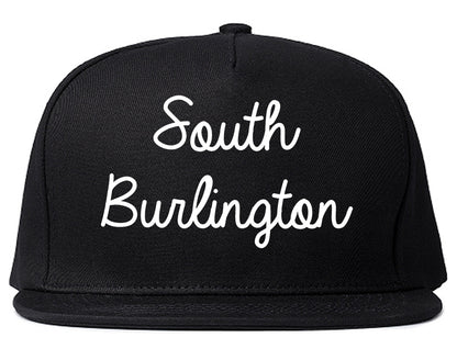 South Burlington Vermont VT Script Mens Snapback Hat Black