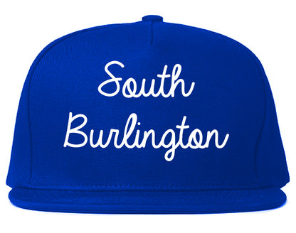 South Burlington Vermont VT Script Mens Snapback Hat Royal Blue
