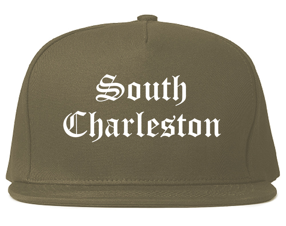 South Charleston West Virginia WV Old English Mens Snapback Hat Grey