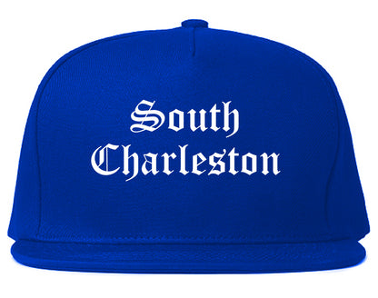 South Charleston West Virginia WV Old English Mens Snapback Hat Royal Blue