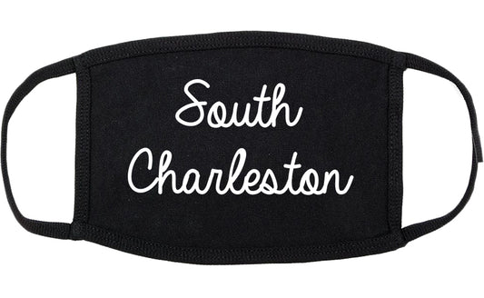 South Charleston West Virginia WV Script Cotton Face Mask Black