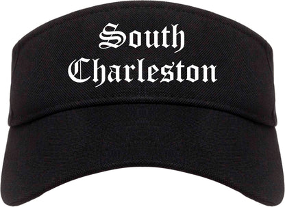 South Charleston West Virginia WV Old English Mens Visor Cap Hat Black