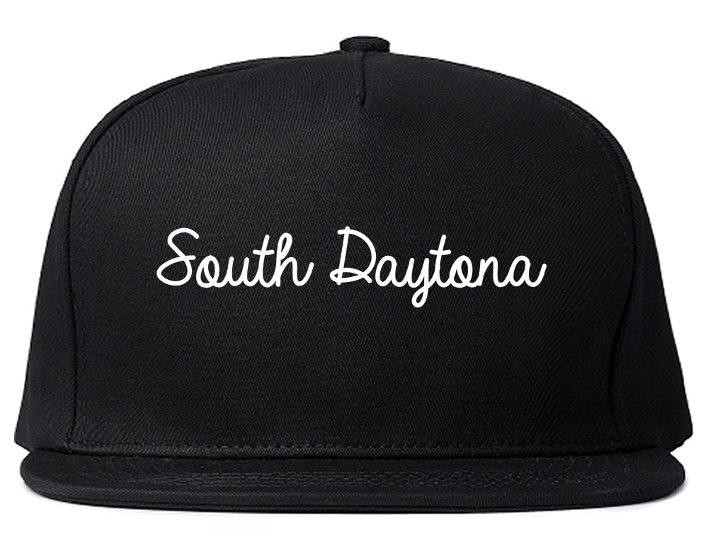 South Daytona Florida FL Script Mens Snapback Hat Black