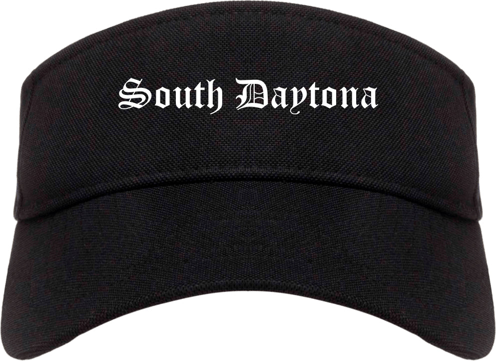 South Daytona Florida FL Old English Mens Visor Cap Hat Black
