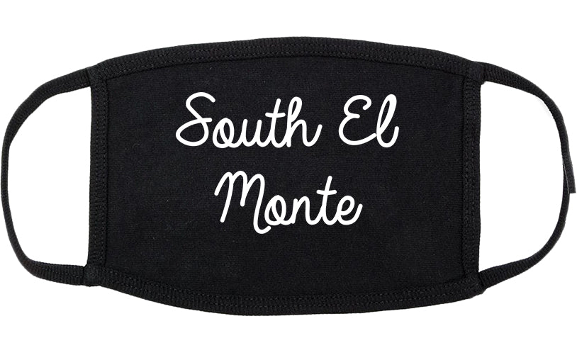 South El Monte California CA Script Cotton Face Mask Black