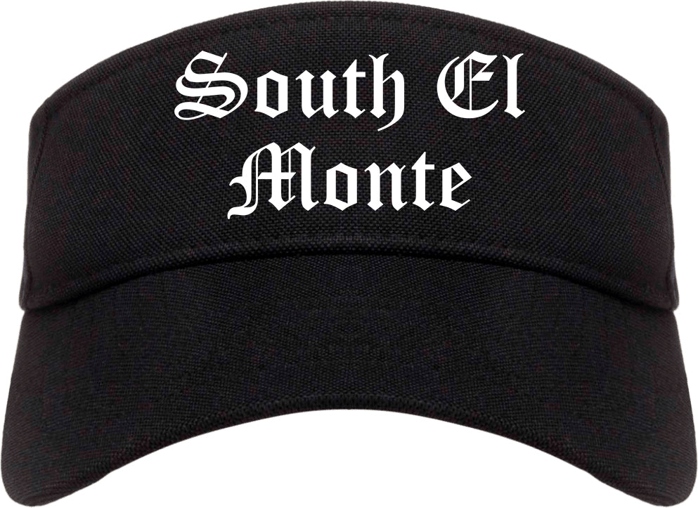 South El Monte California CA Old English Mens Visor Cap Hat Black