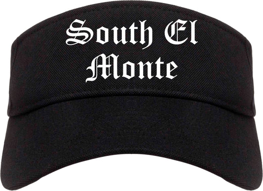 South El Monte California CA Old English Mens Visor Cap Hat Black