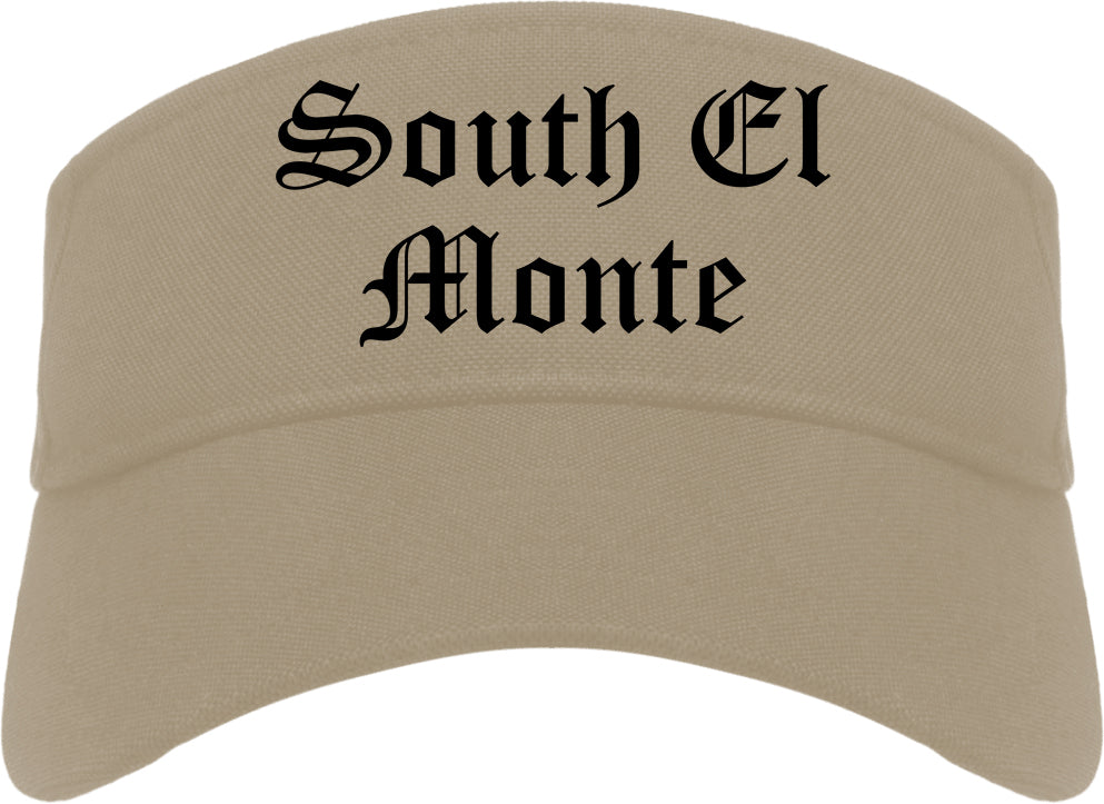 South El Monte California CA Old English Mens Visor Cap Hat Khaki