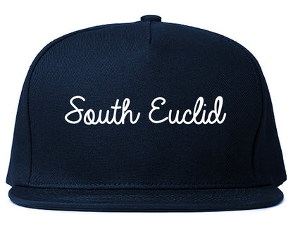 South Euclid Ohio OH Script Mens Snapback Hat Navy Blue