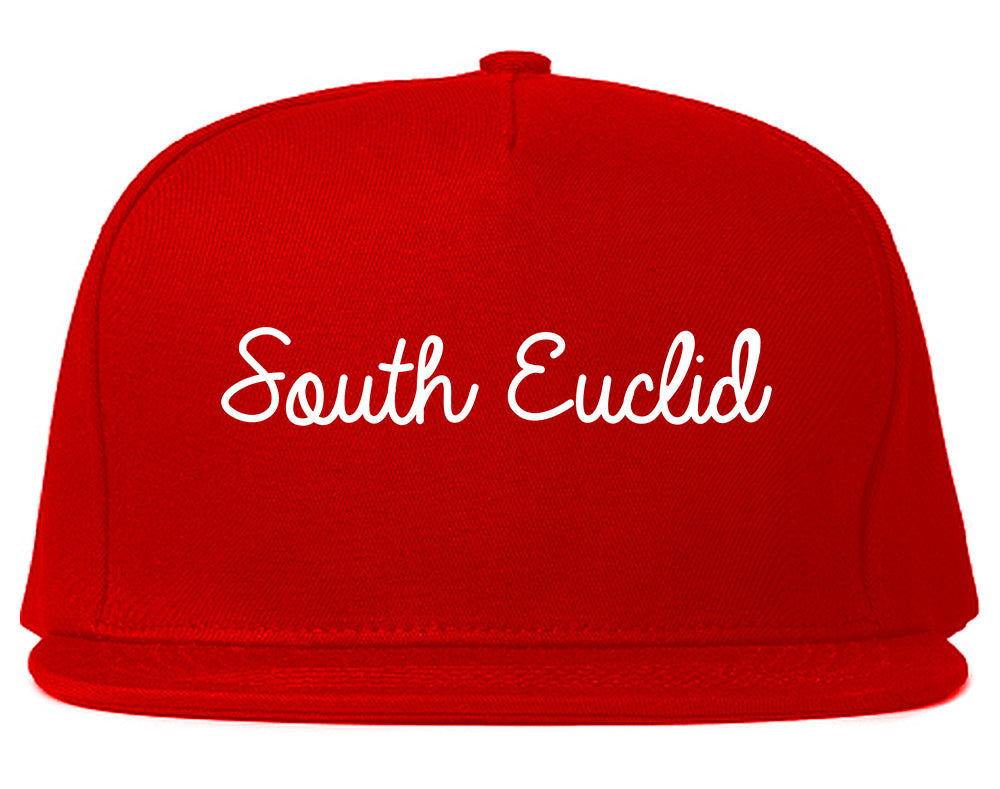 South Euclid Ohio OH Script Mens Snapback Hat Red