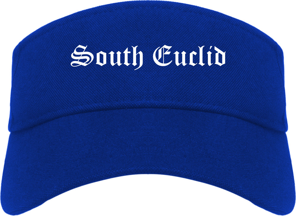 South Euclid Ohio OH Old English Mens Visor Cap Hat Royal Blue