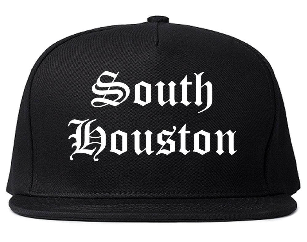South Houston Texas TX Old English Mens Snapback Hat Black