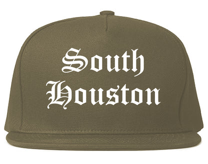 South Houston Texas TX Old English Mens Snapback Hat Grey