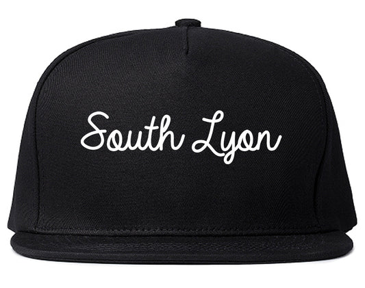 South Lyon Michigan MI Script Mens Snapback Hat Black
