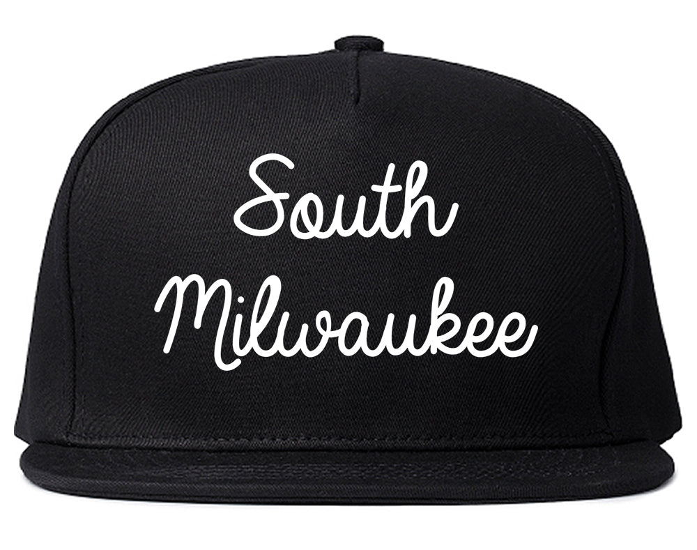 South Milwaukee Wisconsin WI Script Mens Snapback Hat Black