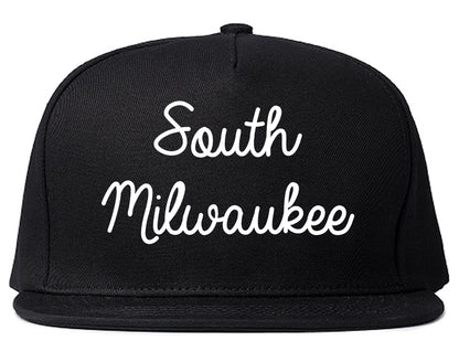 South Milwaukee Wisconsin WI Script Mens Snapback Hat Black