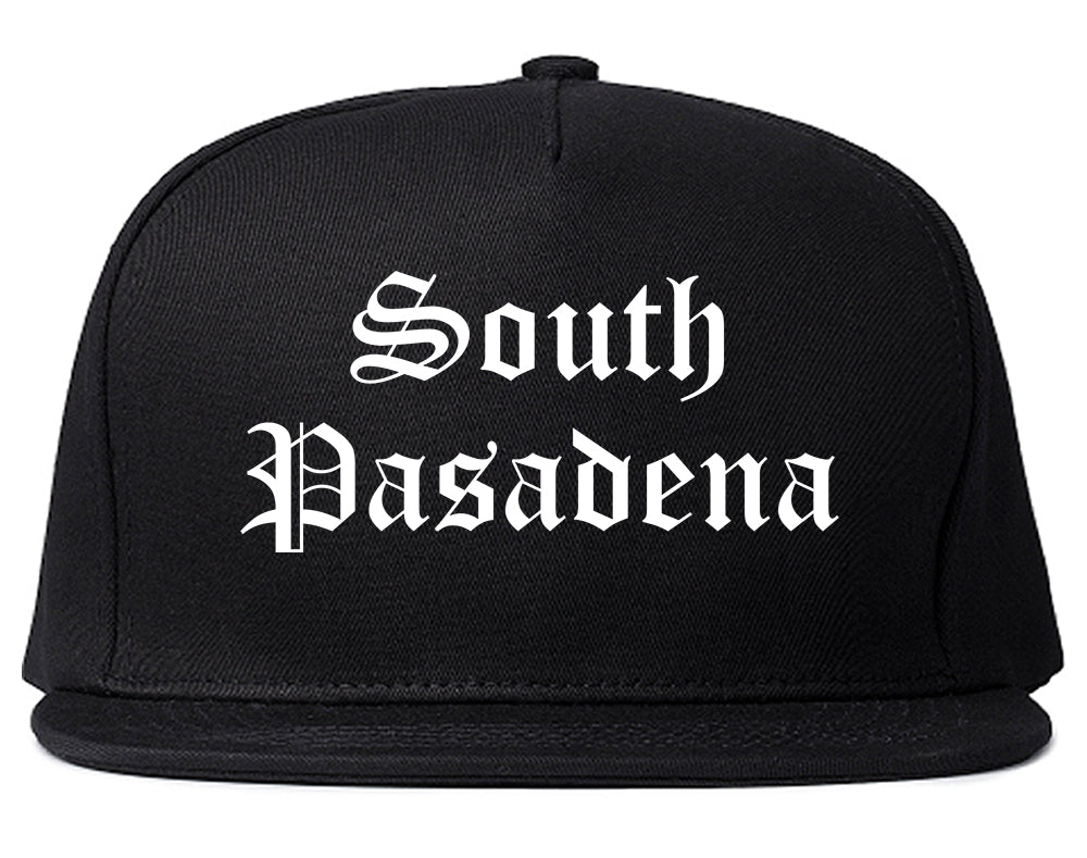 South Pasadena California CA Old English Mens Snapback Hat Black