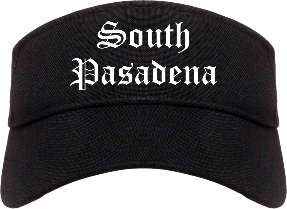 South Pasadena California CA Old English Mens Visor Cap Hat Black