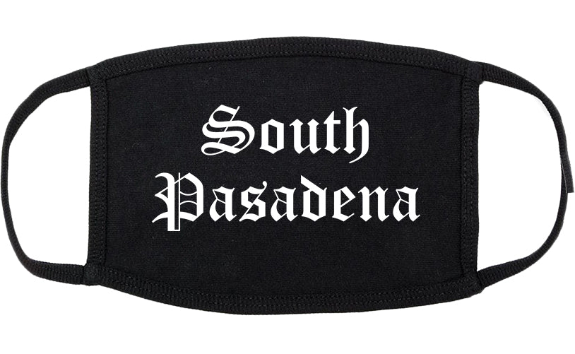 South Pasadena Florida FL Old English Cotton Face Mask Black