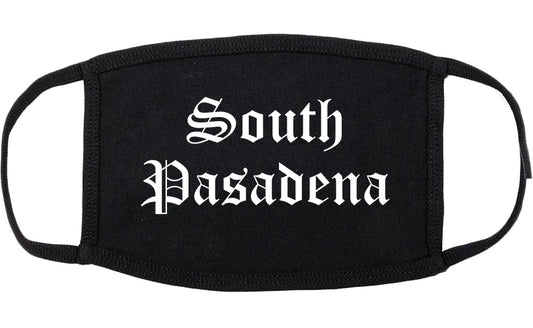 South Pasadena Florida FL Old English Cotton Face Mask Black