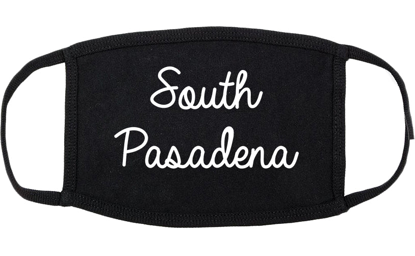 South Pasadena Florida FL Script Cotton Face Mask Black