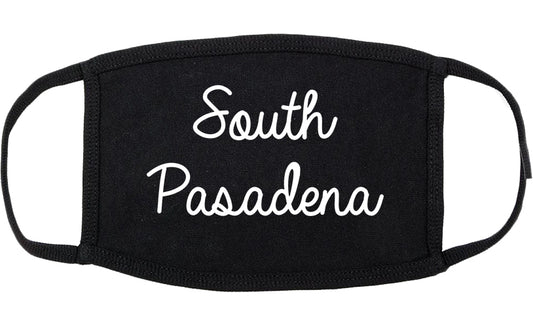 South Pasadena Florida FL Script Cotton Face Mask Black