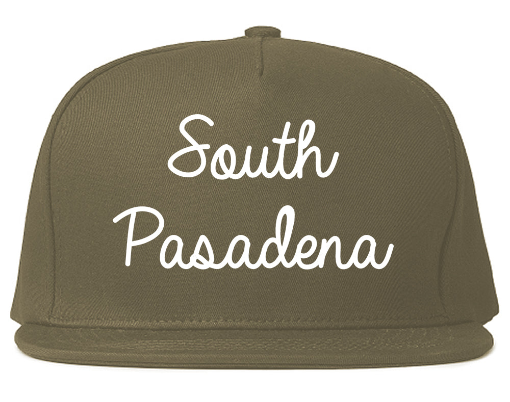 South Pasadena Florida FL Script Mens Snapback Hat Grey