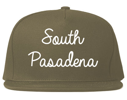 South Pasadena Florida FL Script Mens Snapback Hat Grey