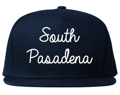 South Pasadena Florida FL Script Mens Snapback Hat Navy Blue
