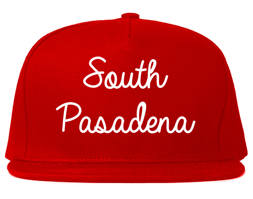 South Pasadena Florida FL Script Mens Snapback Hat Red