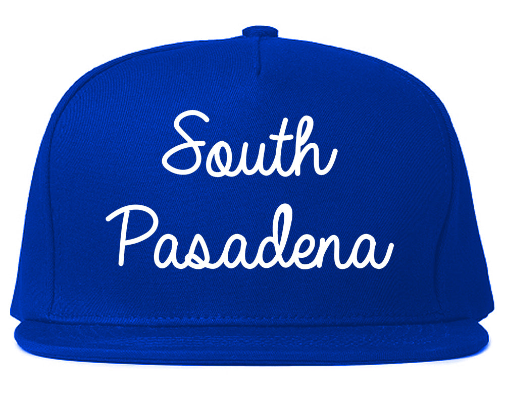 South Pasadena Florida FL Script Mens Snapback Hat Royal Blue